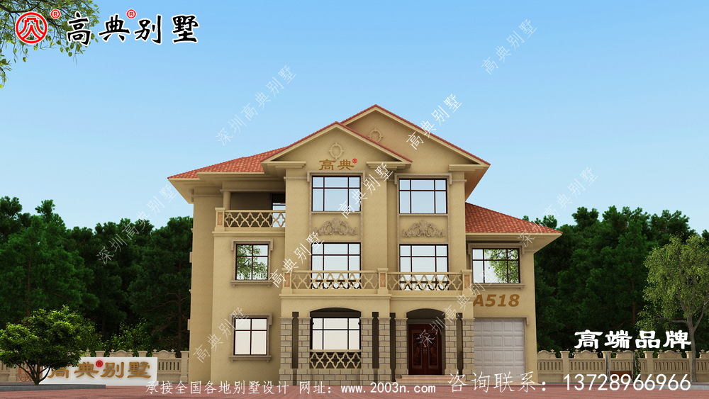 乡村自建洋房三层简欧别墅