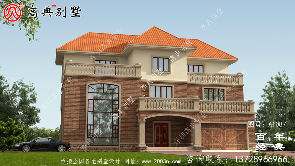 新农村建设三层复式住宅别墅设计图纸及效果图