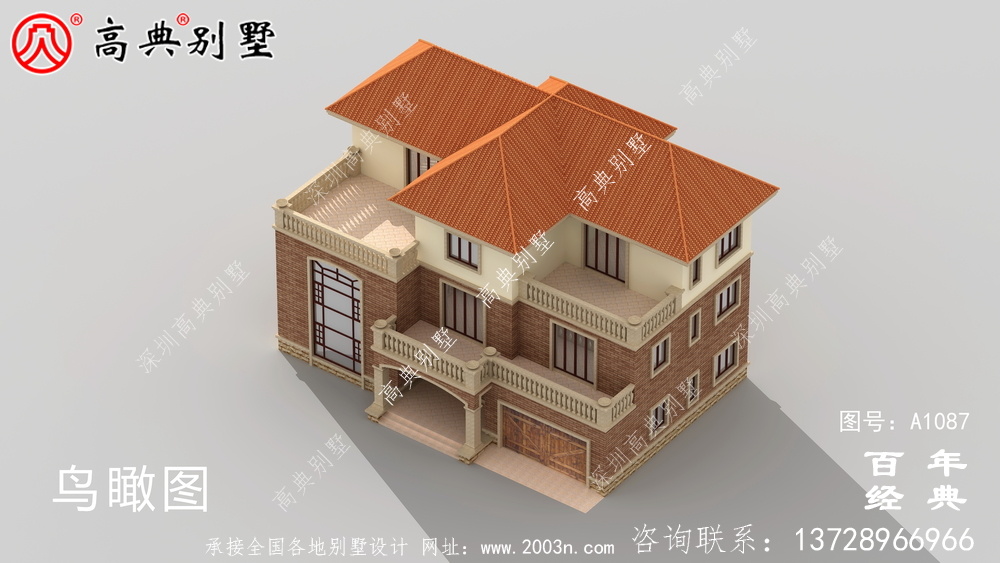 新农村建设三层复式住宅别墅设计图纸及效果图