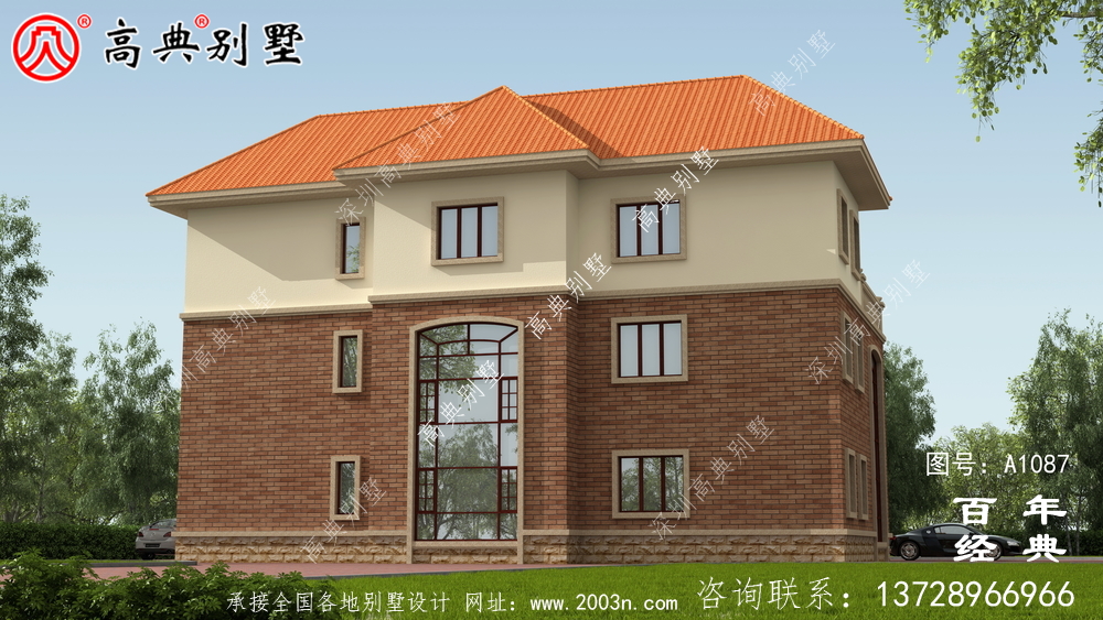 新农村建设三层复式住宅别墅设计图纸及效果图