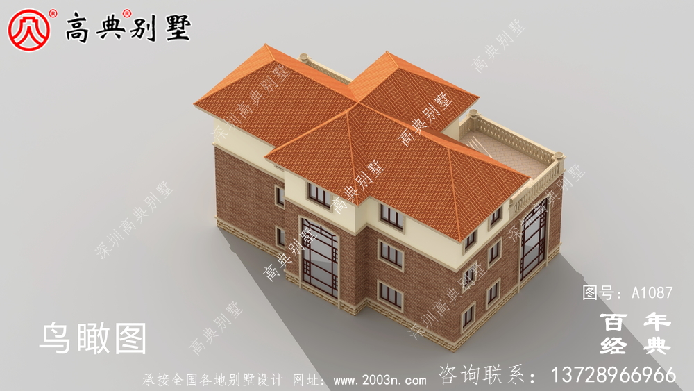 新农村建设三层复式住宅别墅设计图纸及效果图