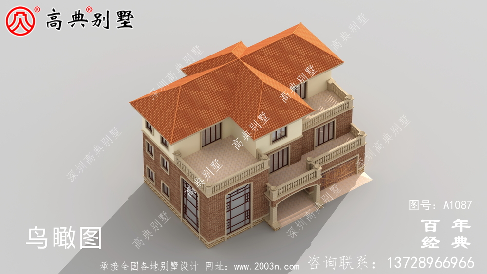 新农村建设三层复式住宅别墅设计图纸及效果图