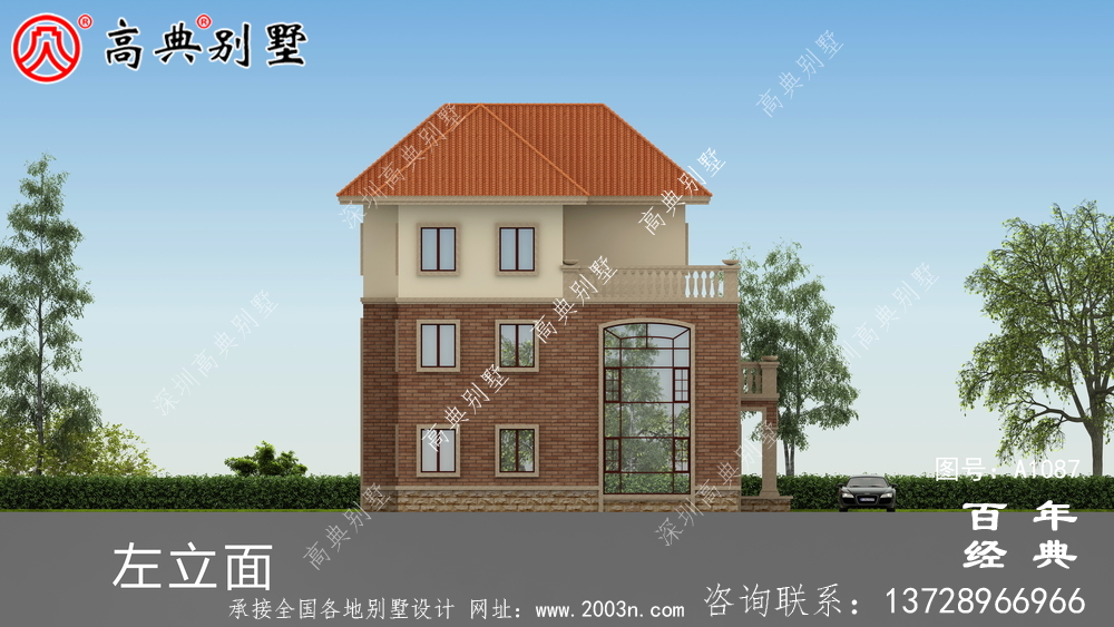 新农村建设三层复式住宅别墅设计图纸及效果图