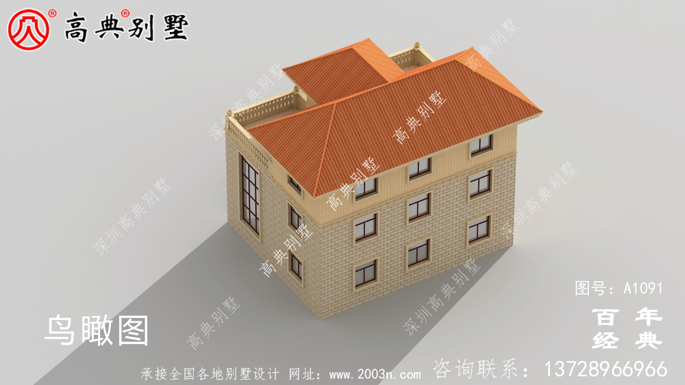 独栋简欧三层别墅设计图纸推荐,外观低调大气