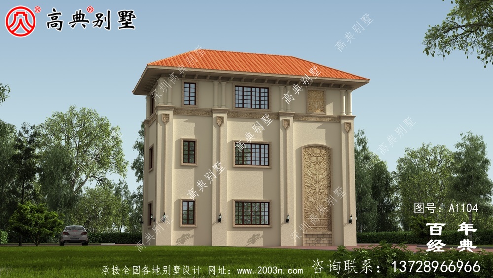 大氣的復式三層別墅房屋設計圖，房型非常好
