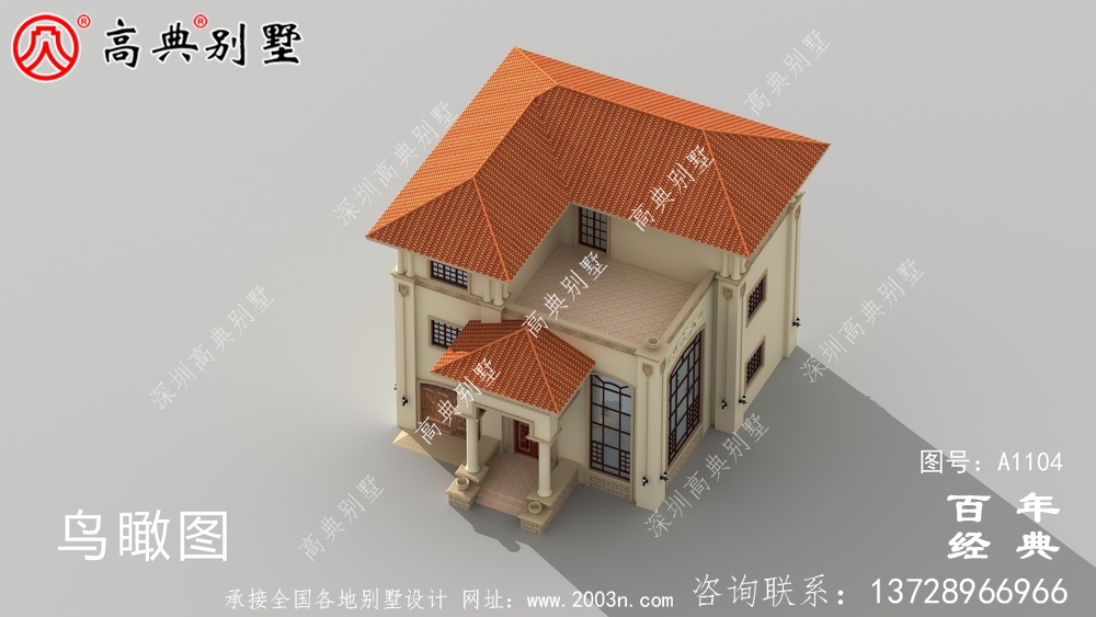 大氣的復式三層別墅房屋設計圖，房型非常好