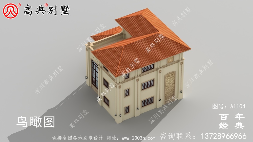 大氣的復式三層別墅房屋設計圖，房型非常好