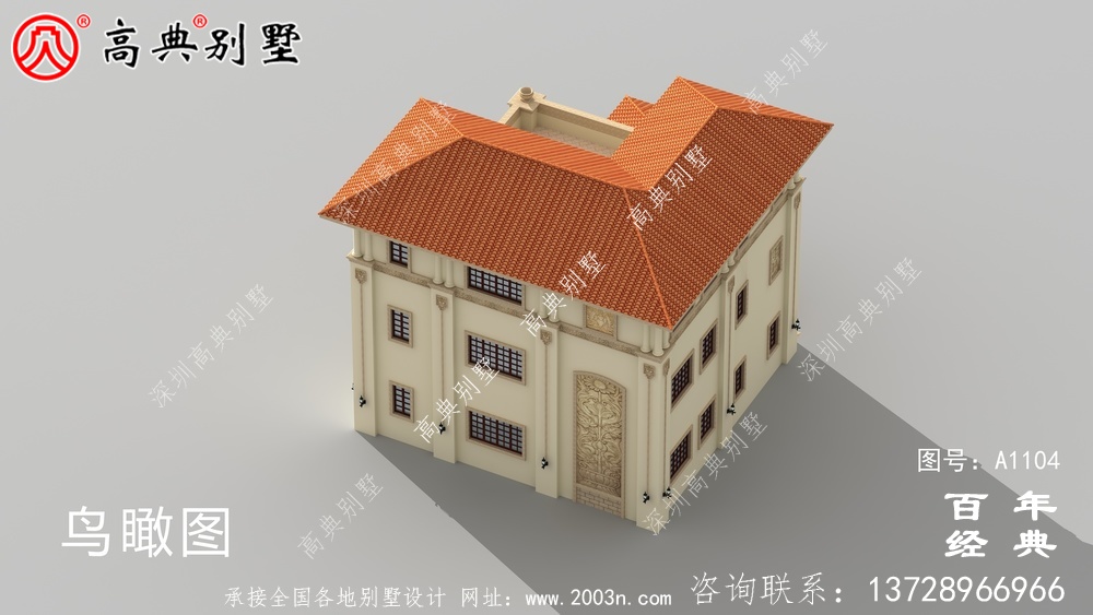 大氣的復式三層別墅房屋設計圖，房型非常好