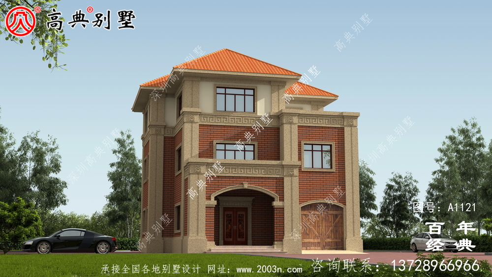 欧式三层建筑设计图中包含效果图,户型经典。 欧式三层建筑设计图中包含效果图,户型经典。