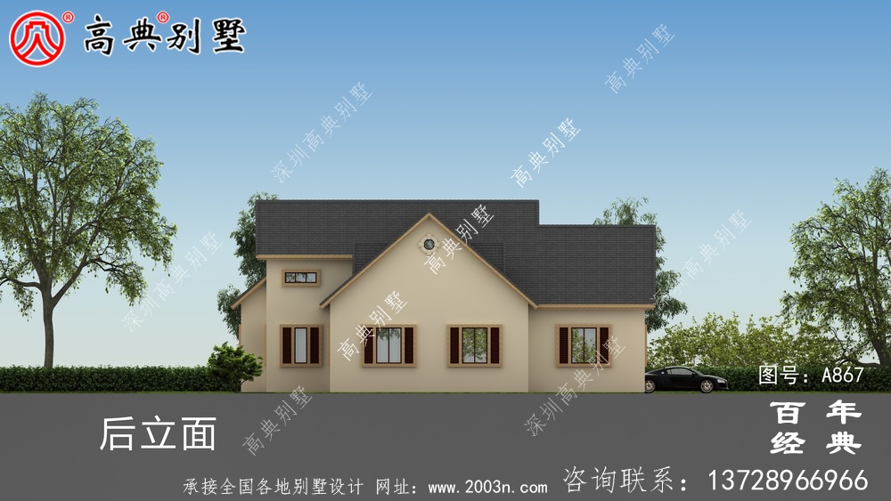 一层别墅的设计图包括效果图和农村自建阁楼的