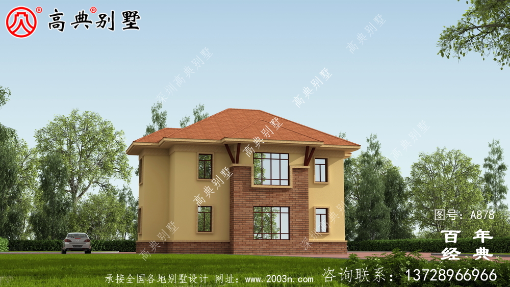 20万乡村一层半小洋房图,建造别墅设计方案强烈