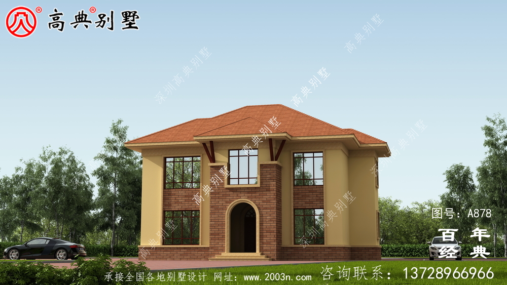 20万乡村一层半小洋房图,建造别墅设计方案强烈