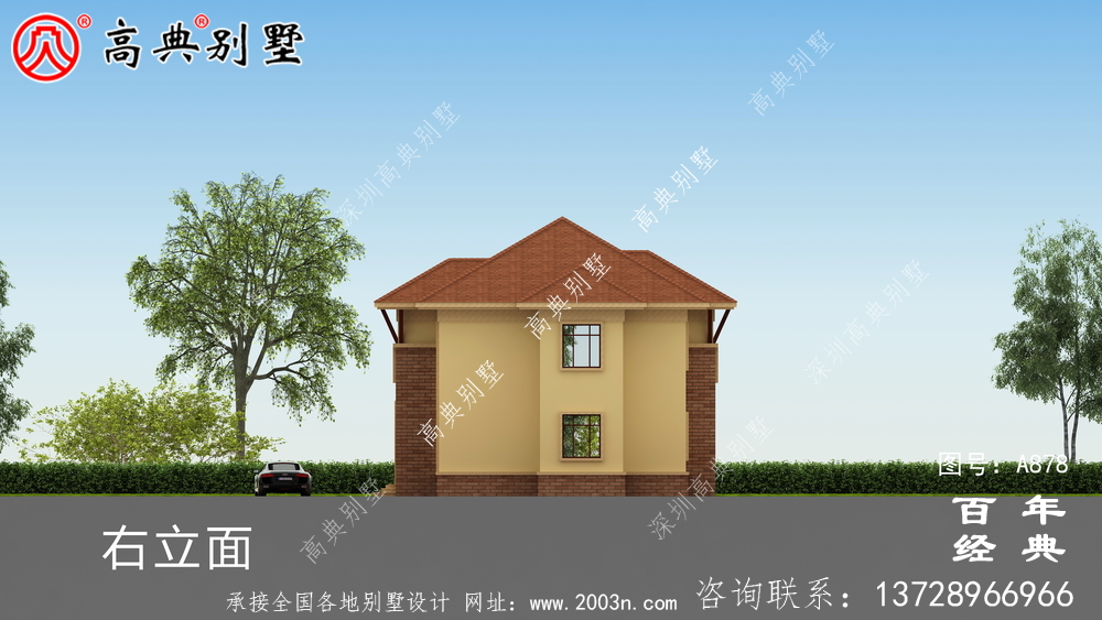 20万乡村一层半小洋房图,建造别墅设计方案强烈