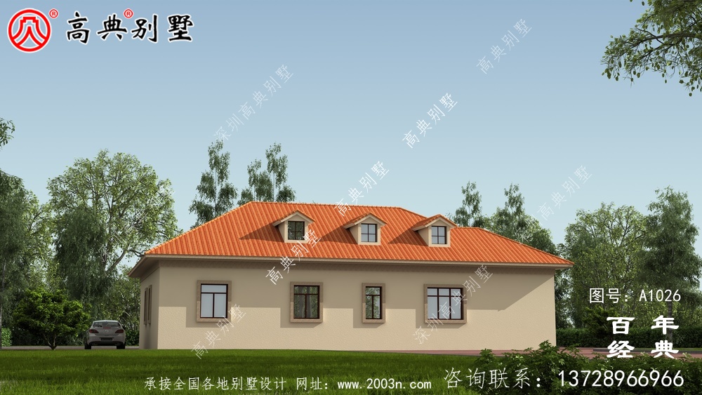 农村住宅一层平面图,面积221平方米