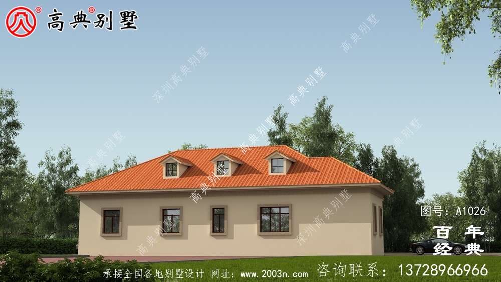 农村住宅一层平面图,面积221平方米