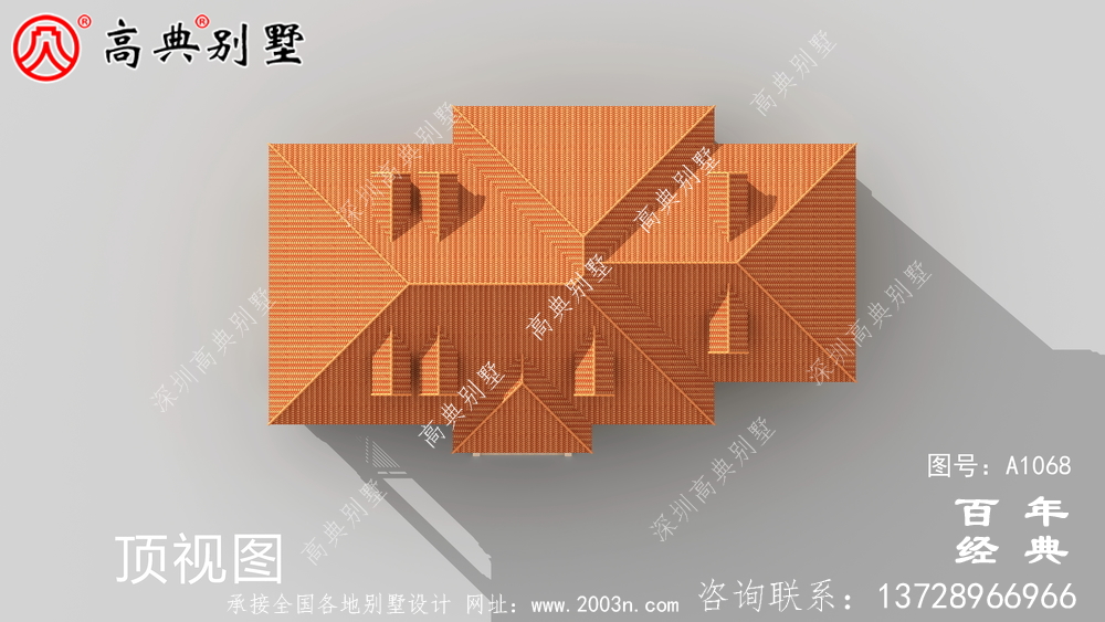 一栋实用的农村一层别墅设计效果图,占地243平