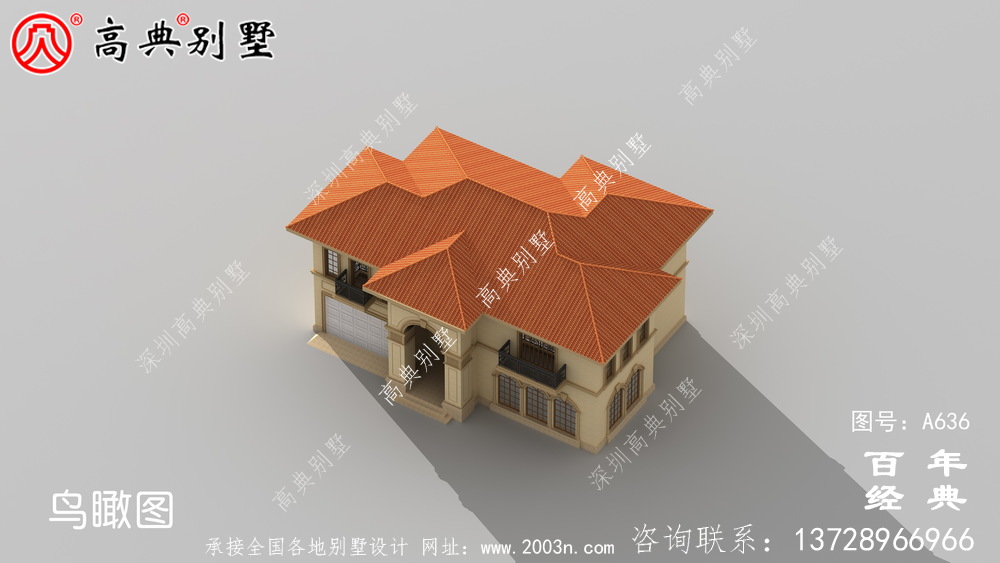 适用型乡村205平方米二层楼房设计图,精巧美观