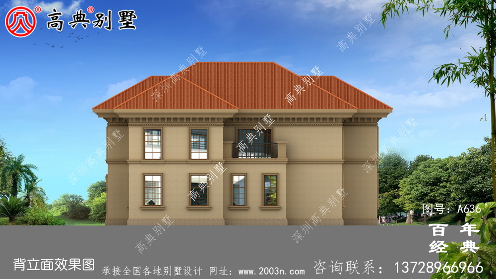 适用型乡村205平方米二层楼房设计图,精巧美观