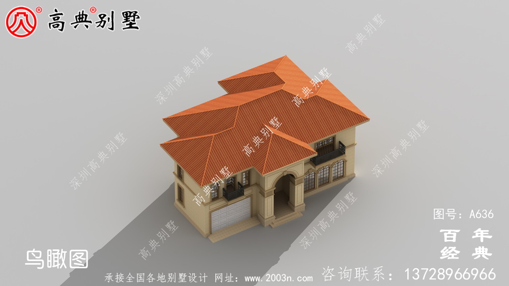 适用型乡村205平方米二层楼房设计图,精巧美观