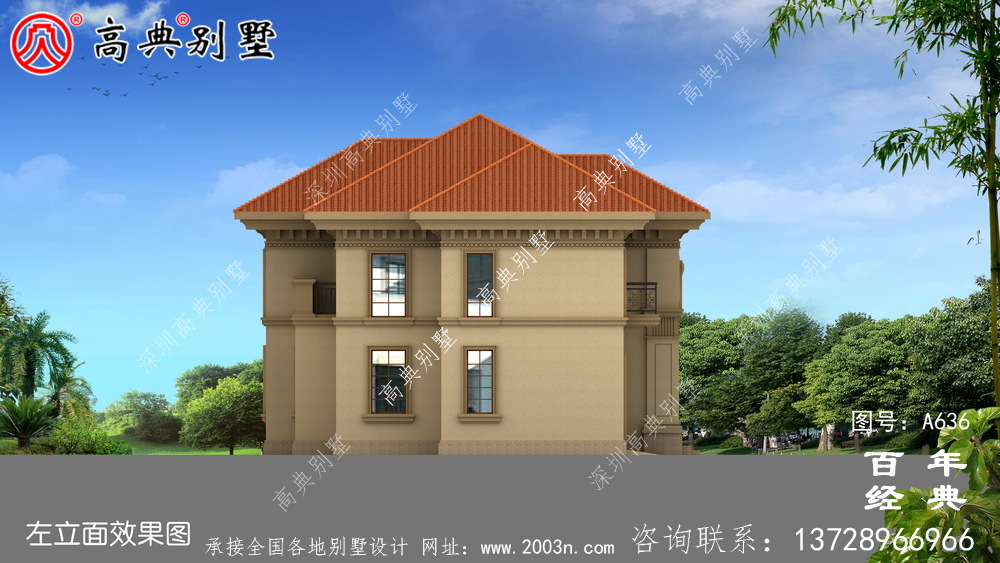 适用型乡村205平方米二层楼房设计图,精巧美观
