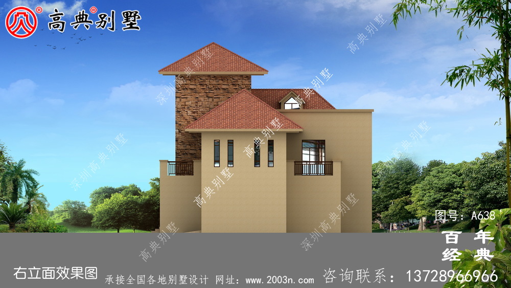 欧式二层楼房设计图,外型美观室内布局合理