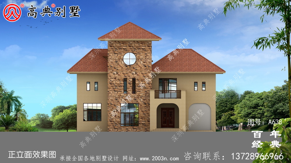 欧式二层楼房设计图,外型美观室内布局合理