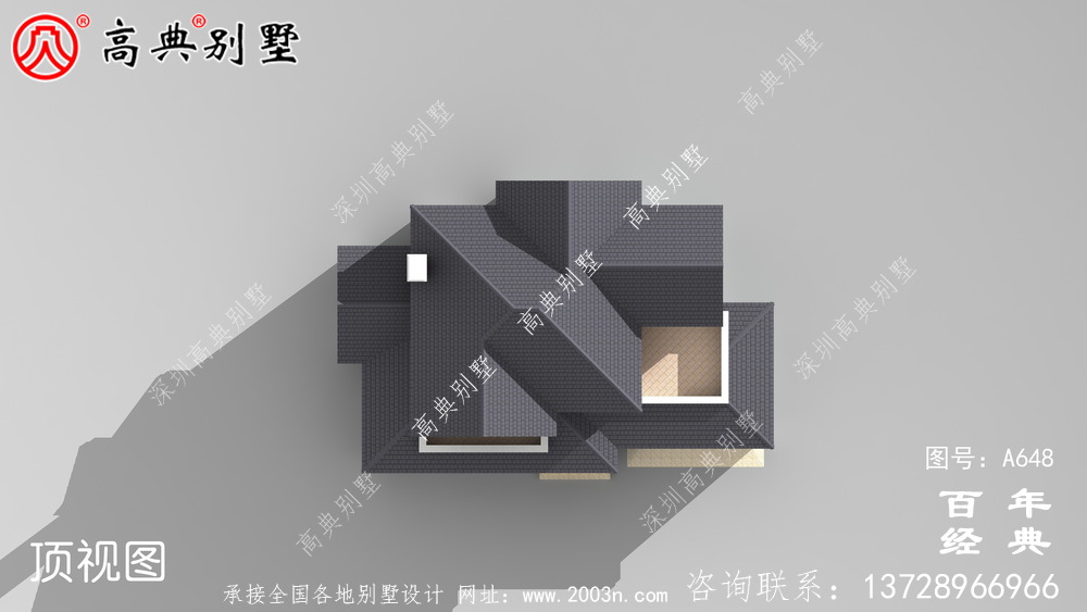 美式两层别墅设计效果图,美观大方
