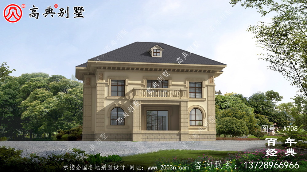 二层小别墅设计图,含设计效果图,简欧风