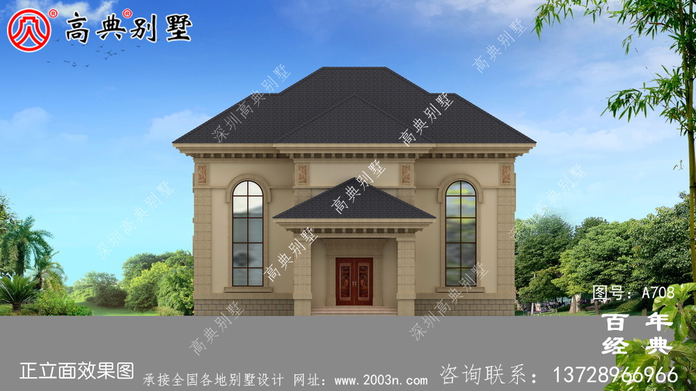 二层小别墅设计图,含设计效果图,简欧风