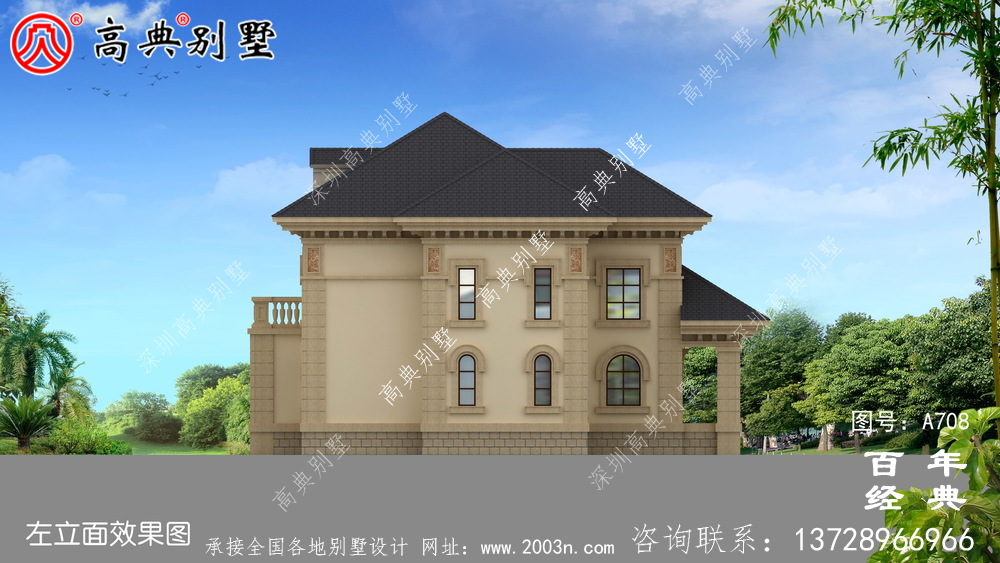 二层小别墅设计图,含设计效果图,简欧风