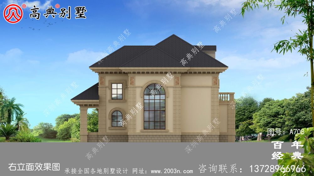 二层小别墅设计图,含设计效果图,简欧风