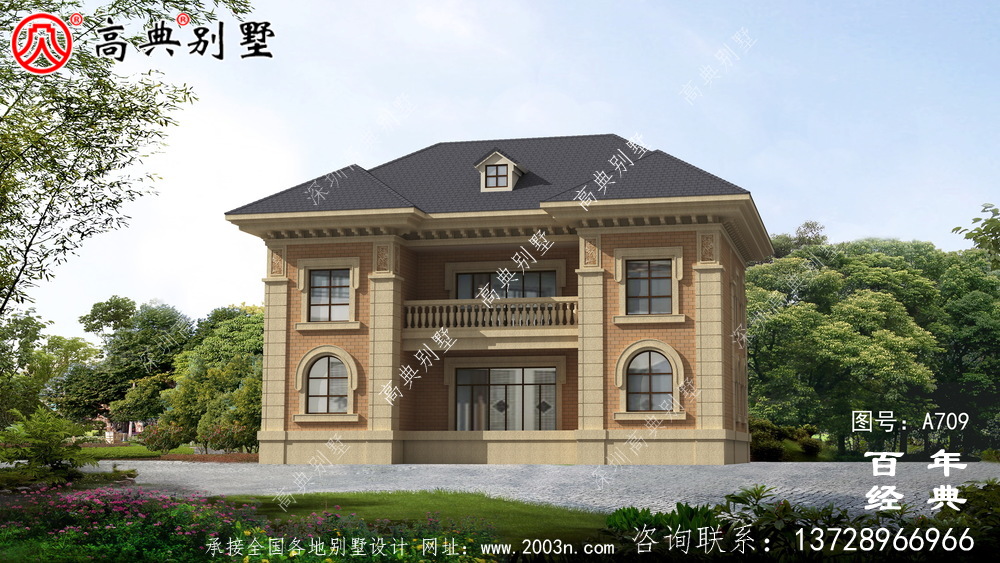 农村简欧二层实用别墅设计整套施工图纸