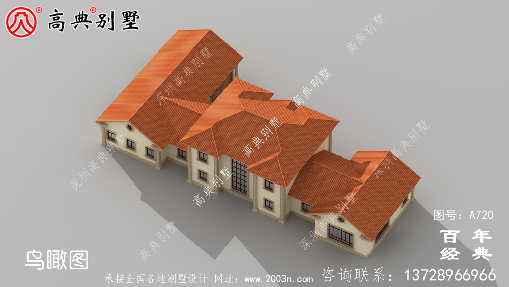 占地517平的豪华二层别墅设计图及效果图,外观有格调