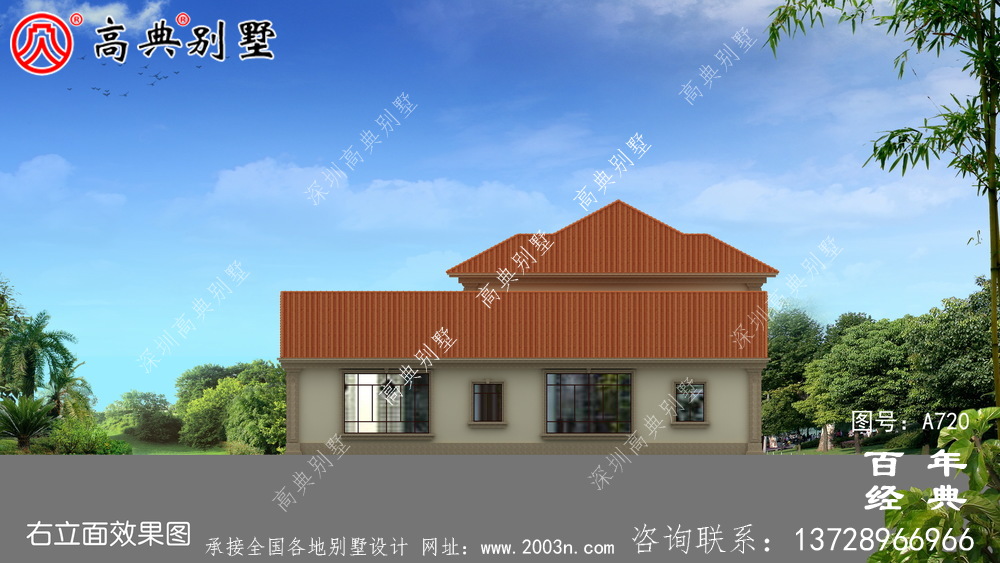 占地517平的豪华二层别墅设计图及效果图,外观有格调