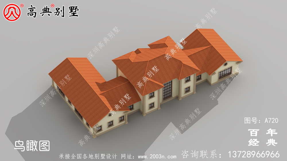 占地517平的豪华二层别墅设计图及效果图,外观有格调