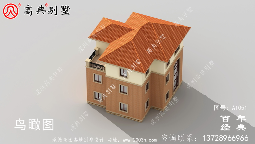 2019最火爆的三层乡村小别墅设计图纸,占地面积134平米