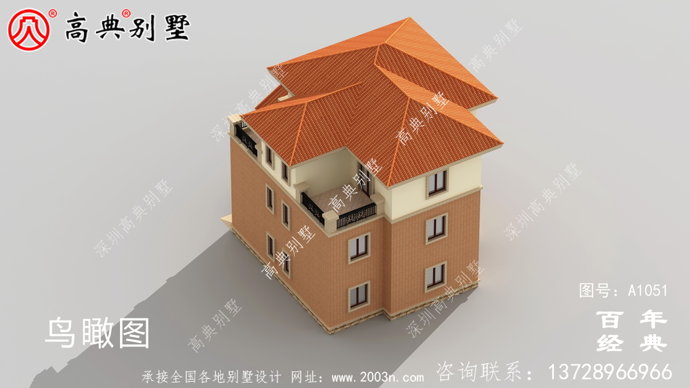 2019最火爆的三层乡村小别墅设计图纸,占地面积134平米