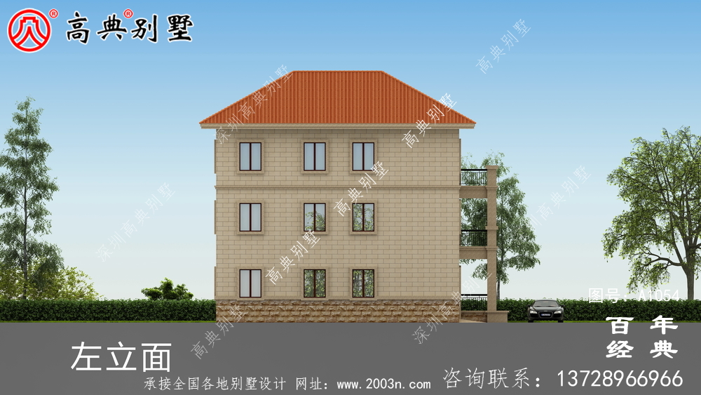 三层新农村住宅房屋设计图,温暖美观大方的房型