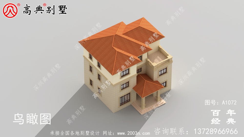 欧式三层别墅设计纸带效果图,全套施工方案
