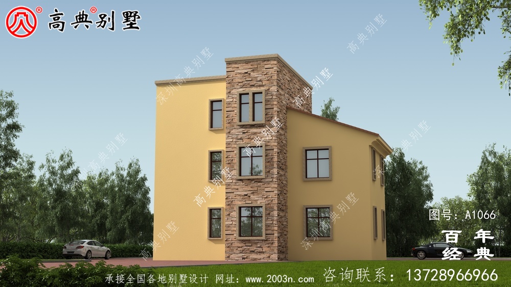 美丽的乡村欧式三层小楼设计,简约大气。