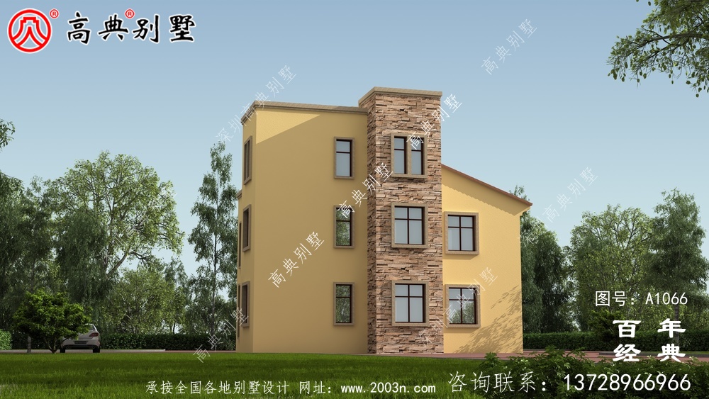 美丽的乡村欧式三层小楼设计,简约大气。