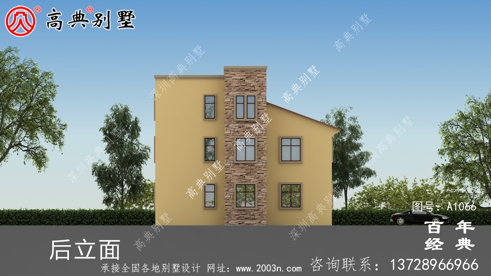 美丽的乡村欧式三层小楼设计,简约大气。