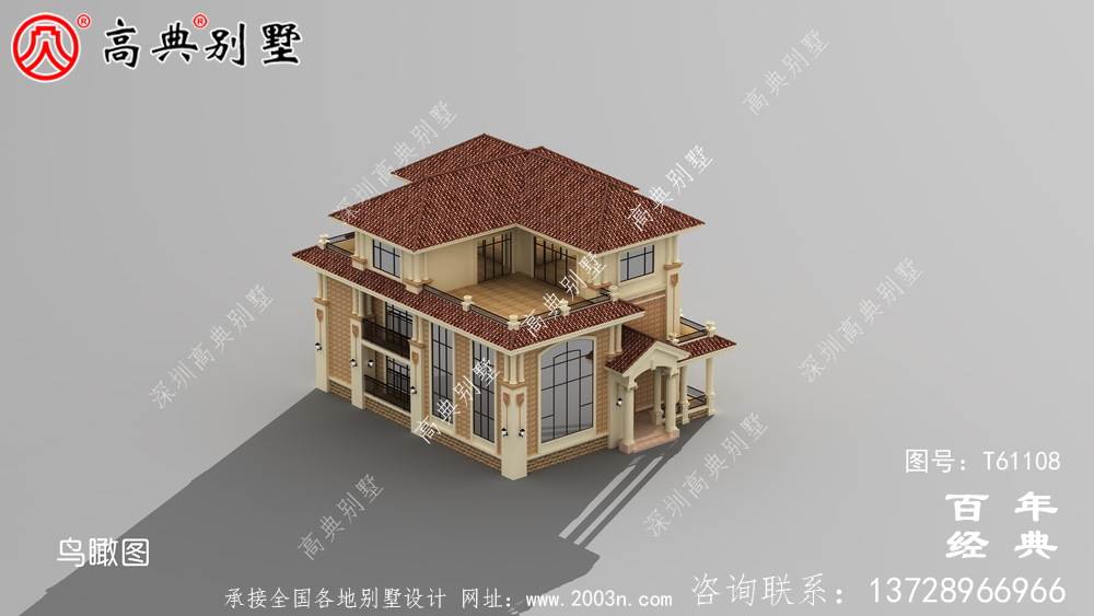 三层复式别墅设计计划方案,整套设计图纸+设计效果图