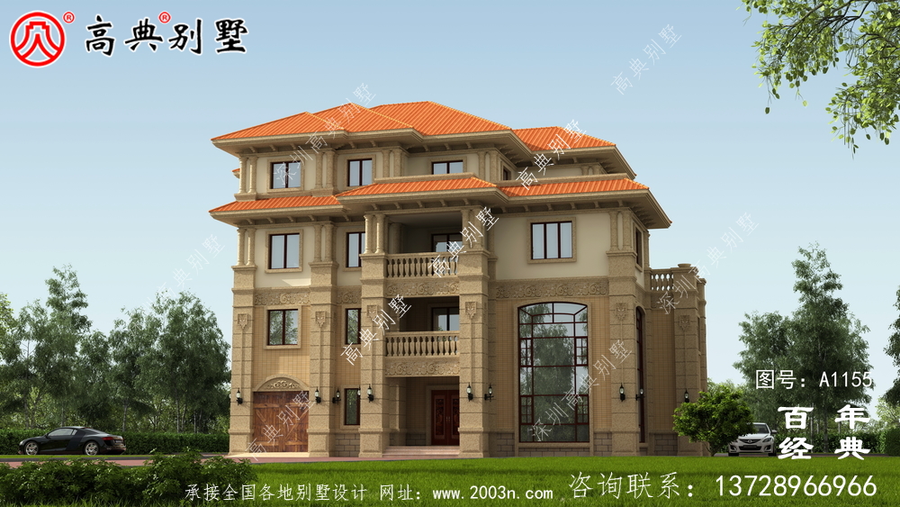 206平方米農村四層別墅建筑設計圖紙及效果圖