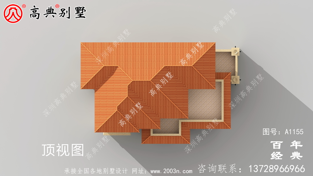 206平方米农村四层别墅建筑设计图纸及效果图