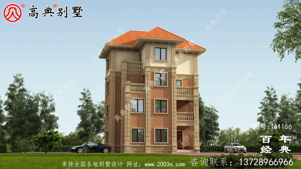 四樓簡易新農(nóng)村房屋設(shè)計(jì)圖紙，成本低廉，適合農(nóng)村建設(shè)