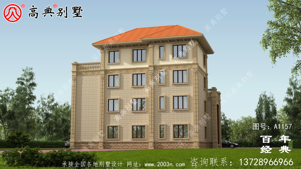 農村四層建筑設計圖，包括外觀圖，推薦自建四層建筑使用