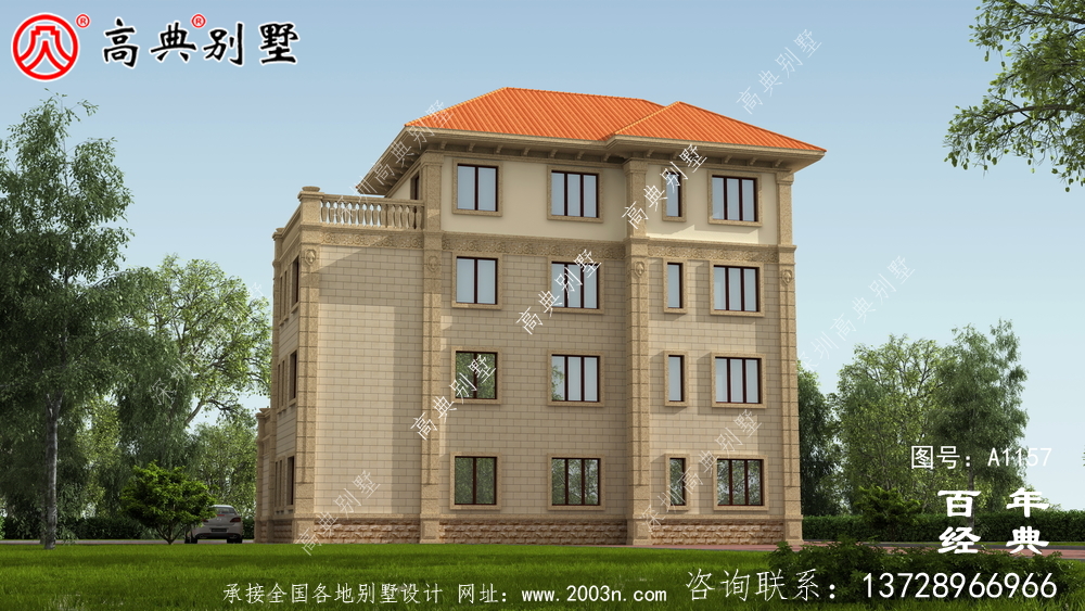 農村四層建筑設計圖，包括外觀圖，推薦自建四層建筑使用