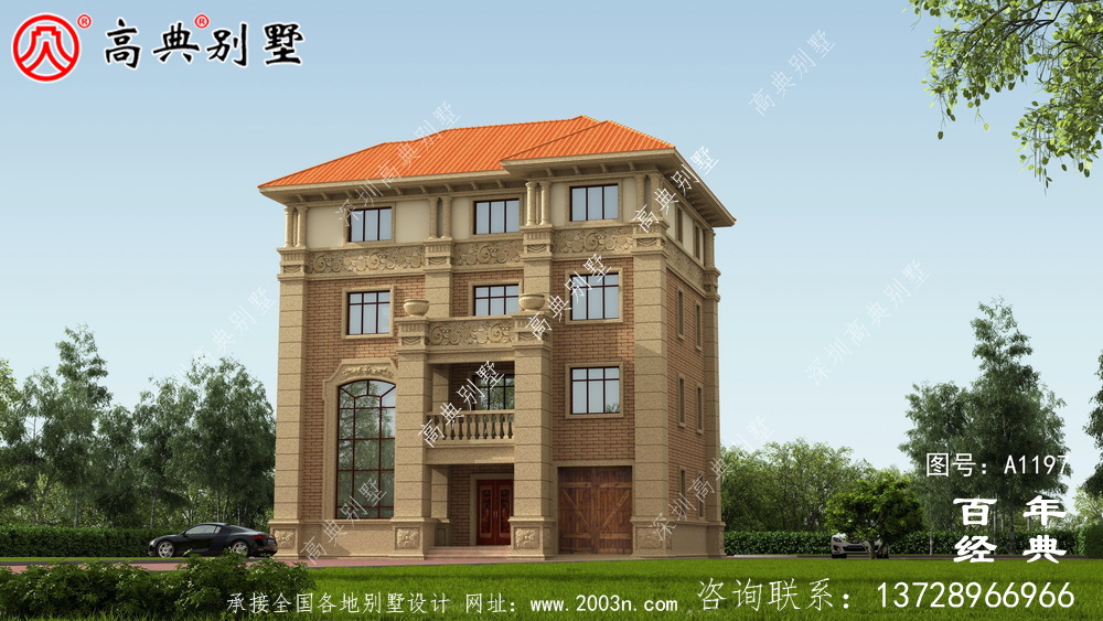 大氣豪華的四層別墅設計圖，占地面積147平方米