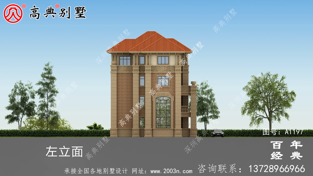 大氣豪華的四層別墅設計圖，占地面積147平方米